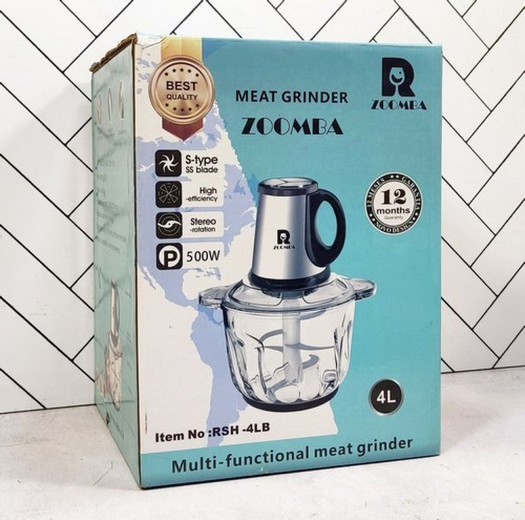 خردکن 4 لیتر زومبا با (سه سرعت موتور سیم پیچ مسی)یکسال گارانتی شرکتی مدل RSH-4LB
