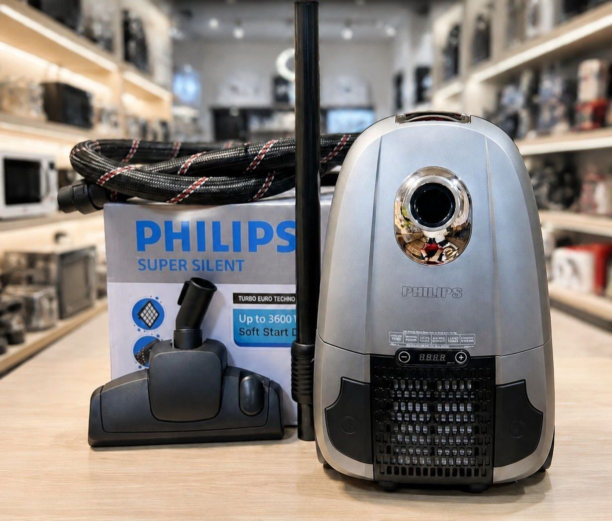 جارو برقی فیلیپس مدل 9075 با موتور قدرتمند 3600 با کیفیت مکش بسیارعالی PHILIPS