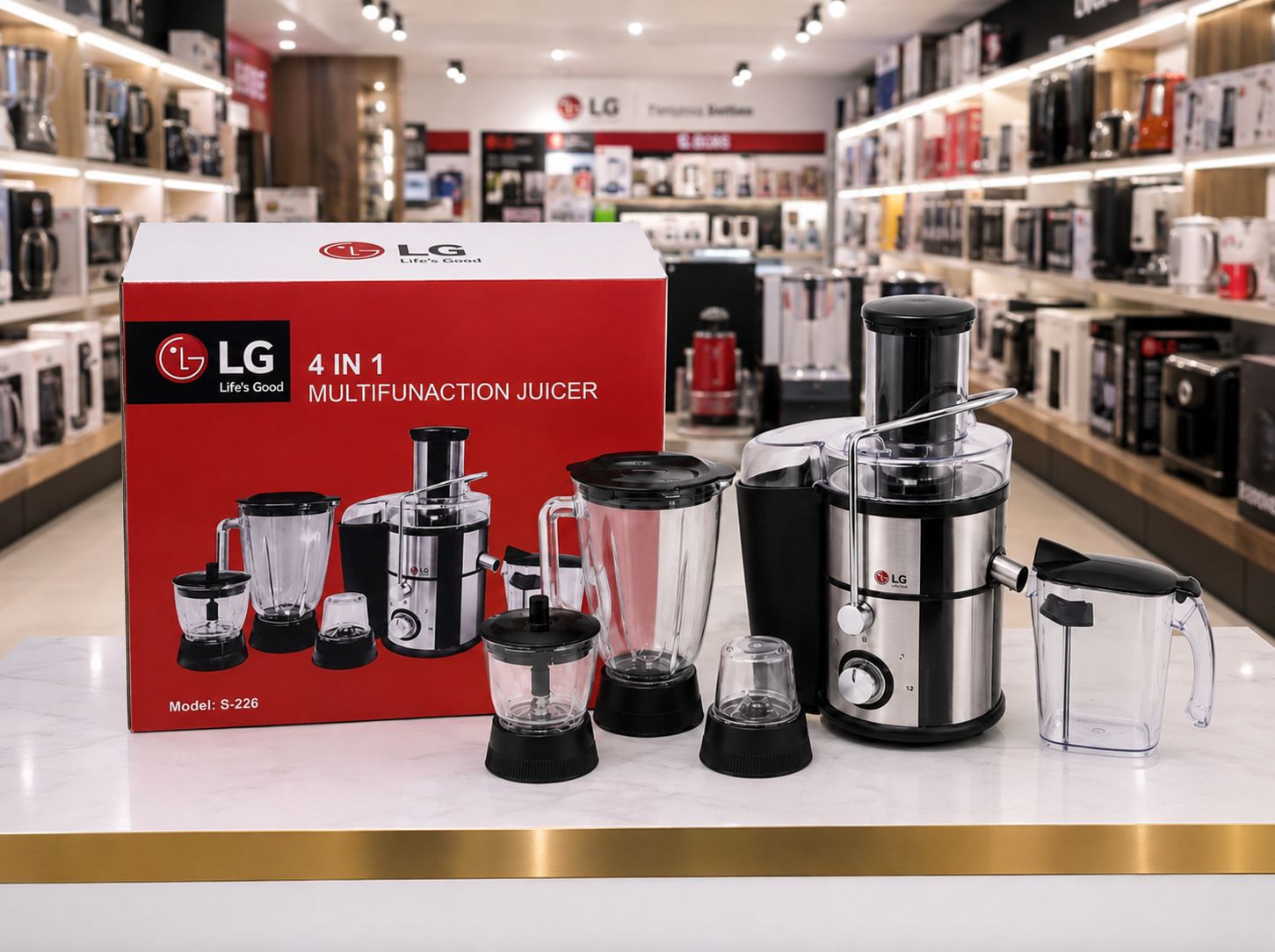 آبمیوه گیر 4کار LG با راندمان 1800 وات (کیفیت متریال بسیار مطلوب)LG